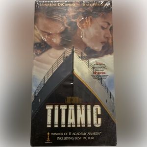 💥NIP Vintage TITANIC VHS Video Classic Film THX Factory Sealed 2 Tape Set 1997